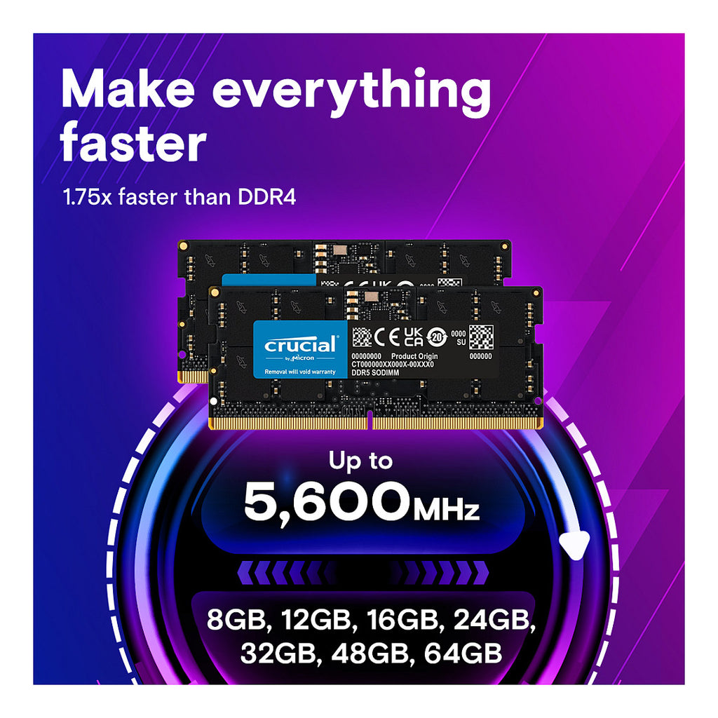 Crucial 64GB DDR5-5600 SO-DIMM ECC