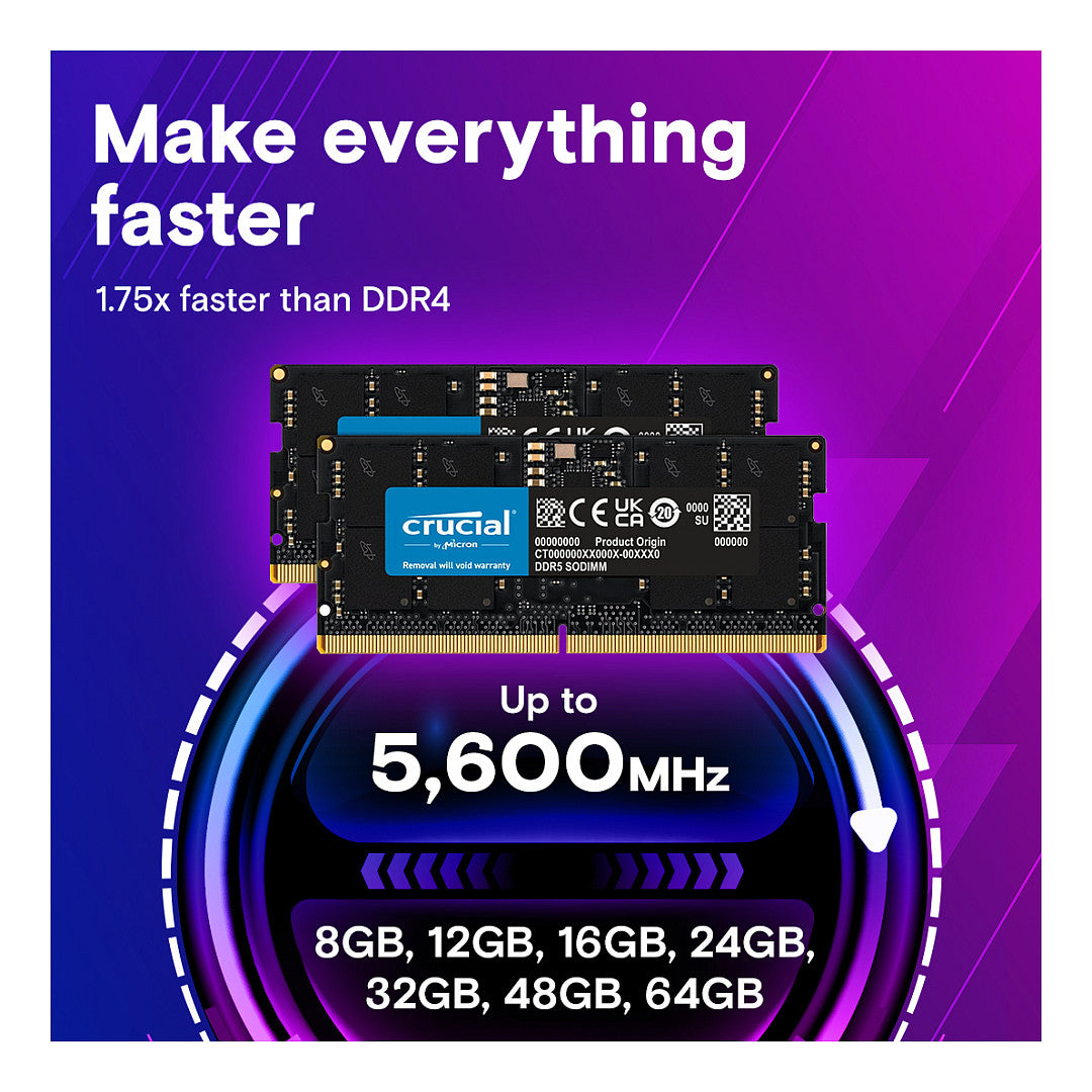 Crucial 64GB DDR5-5600 SO-DIMM ECC