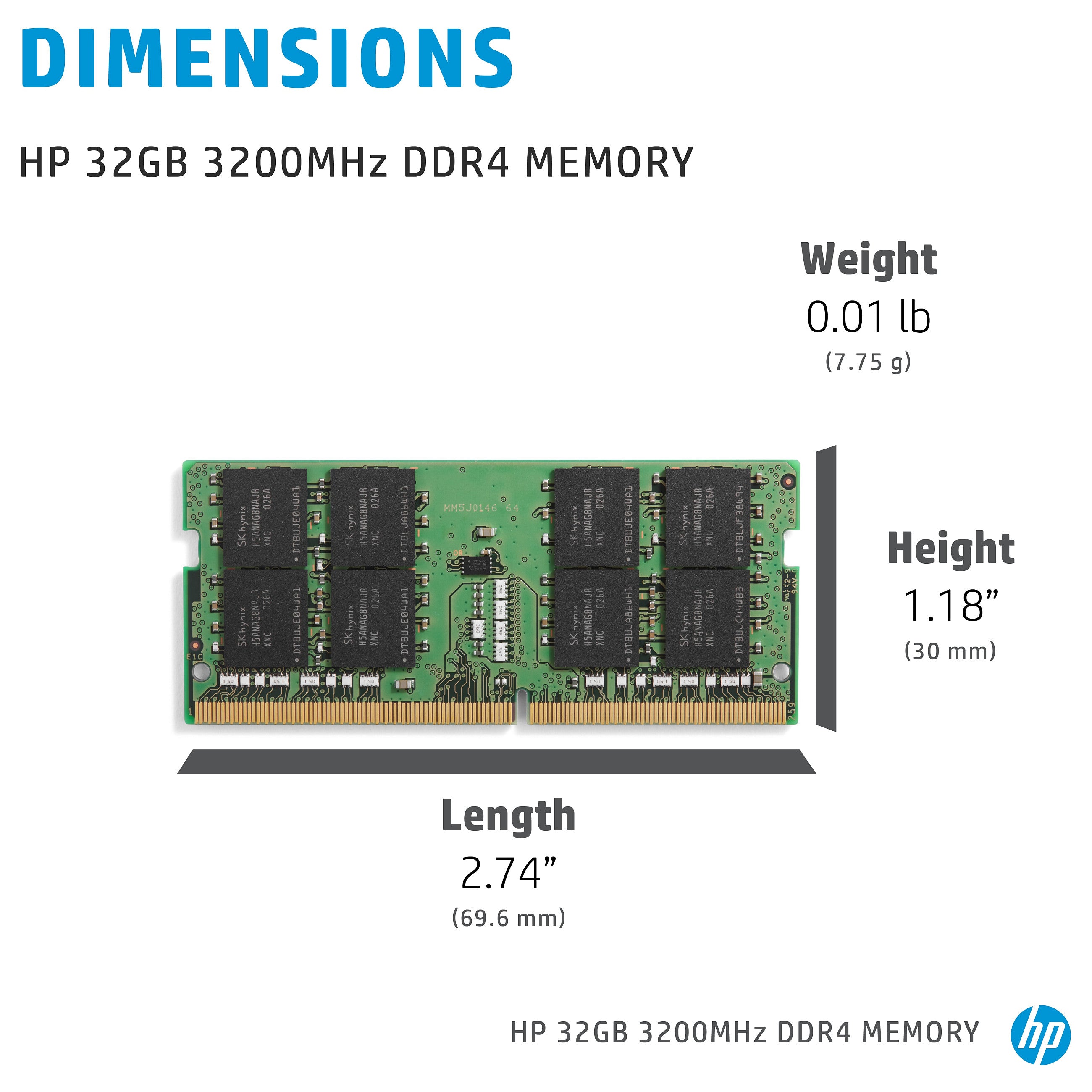 HP 32GB DDR4-3200 SO-DIMM (4S967AA#AC3)